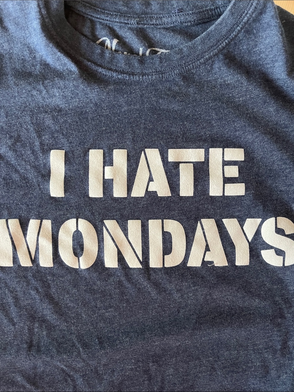 I Hate Mondays Kids Graphic Tee - Navy Blue